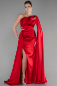 Abendkleid Lang Satin Rot ABU3545