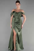 Abschlusskleid Lang Satin Khaki ABU3514
