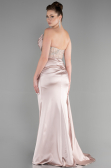 Cappuccino Abendkleid Satin Lang ABU3536
