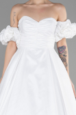 Abendkleid Lang Weiß ABU3547