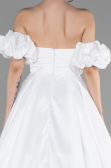 Abendkleid Lang Weiß ABU3547