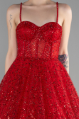 Designer Abendkleid Lang Rot ABU3556