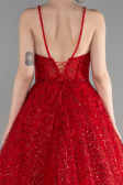 Designer Abendkleid Lang Rot ABU3556