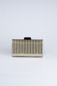 Kästchen-Tasche Metall Gold V645