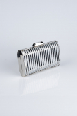 Kästchen-Tasche Metall Silber V645