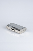 Kästchen-Tasche Metall Silber V645