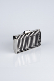 Kästchen-Tasche Metall Schwarz V645