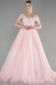 Designer Abendkleid Lang Puder ABU3600