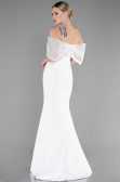 Abendkleid Lang Weiß ABU3601