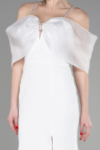 Abendkleid Lang Weiß ABU3601