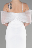 Abendkleid Lang Weiß ABU3601