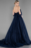 Designer Abendkleid Lang Marineblau ABU3599