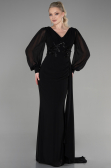 Abendkleid Lang Chiffon Schwarz ABU3627