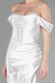 Abendkleid Lang Weiß ABU3611