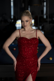 Abendkleid Lang Rot ABU3630