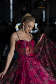 Partykleid Midi Fuchsie ABK1967