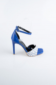 Party-Schuhe Leder Sächsischblau AB8004