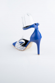 Party-Schuhe Leder Sächsischblau AB8004