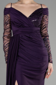 Abendkleid Lang Violett dunkel ABU3656