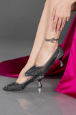 Platin Party-Schuhe Steinbesetzt MJ5314
