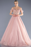 Designer Abendkleid Lang Puder ABU3663