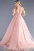 Designer Abendkleid Lang Puder ABU3663