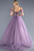 Designer Abendkleid Lang Lavendel ABU3663