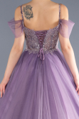 Designer Abendkleid Lang Lavendel ABU3663
