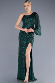 Abendkleid im Meerjungfrau-Stil Lang Smaragdgrün ABU3667