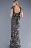 Abendkleid im Meerjungfrau-Stil Lang Anthrazit ABU3669