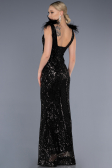 Abendkleid im Meerjungfrau-Stil Lang Schwarz ABU3669