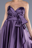 Abendkleid Lang Satin Lavendel ABU3674