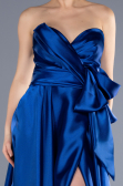 Abendkleid Lang Satin Sächsischblau ABU3674