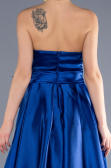 Abendkleid Lang Satin Sächsischblau ABU3674