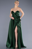 Abendkleid Lang Satin Smaragdgrün ABU3674