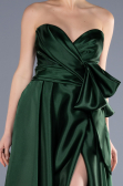 Abendkleid Lang Satin Smaragdgrün ABU3674