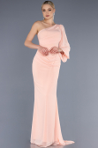 Abendkleid Lang Chiffon Lachs ABU3677