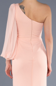 Abendkleid Lang Chiffon Lachs ABU3677