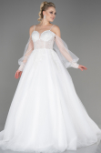 Hochzeitskleider Lang Weiß ABU3704