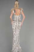 Abendkleid im Meerjungfrau-Stil Lang Beige ABU3669