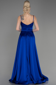 Sächsischblau Abendkleid Satin Lang ABU1601
