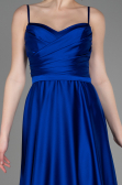 Sächsischblau Abendkleid Satin Lang ABU1601