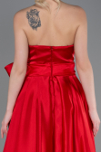 Abendkleid Lang Satin Rot ABU3674