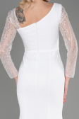 Abendkleid Lang Weiß ABU3712