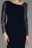 Abendkleid Lang Marineblau ABU3712