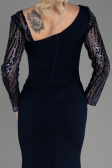 Abendkleid Lang Marineblau ABU3712
