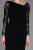Abendkleid Lang Schwarz ABU3712