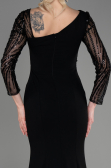 Abendkleid Lang Schwarz ABU3712