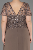 Verlobungskleid In Übergröße Lang Chiffon Cappuccino ABU3731