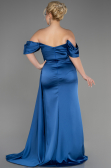 Verlobungskleid In Übergröße Lang Satin Indigo ABU3655